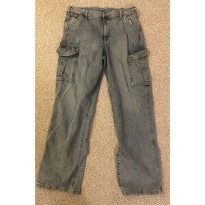 Gap Jeans Womens 31/12T Blue 90s Loose Cargo Mid Rise Stretch Waist